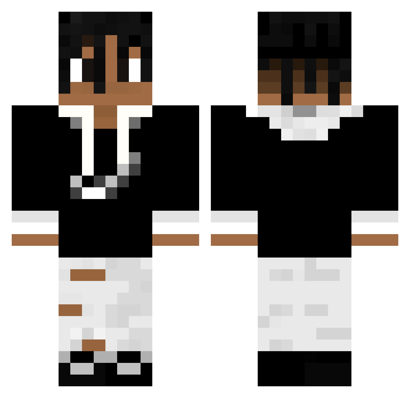 xNictxx_ Minecraft skin, front and back view