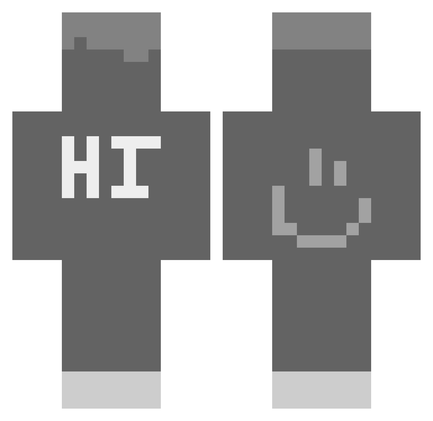 Smolik01 Minecraft skin, front and back view