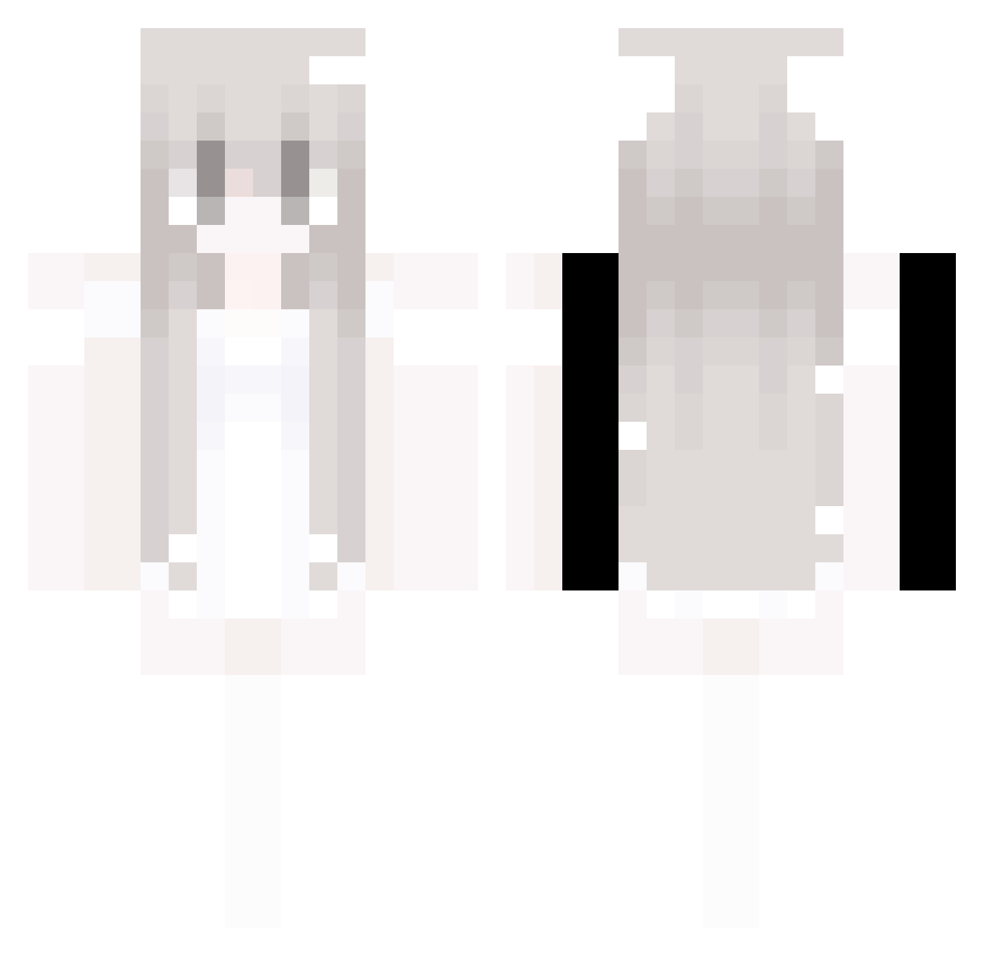 gzxbs Minecraft skin, front and back view