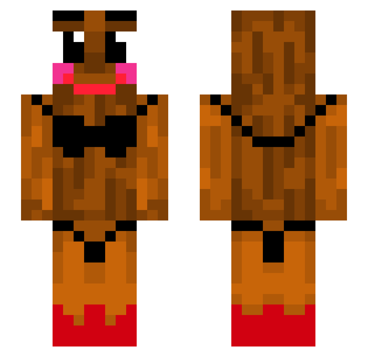 ShadowCraft051 Minecraft skin, front and back view