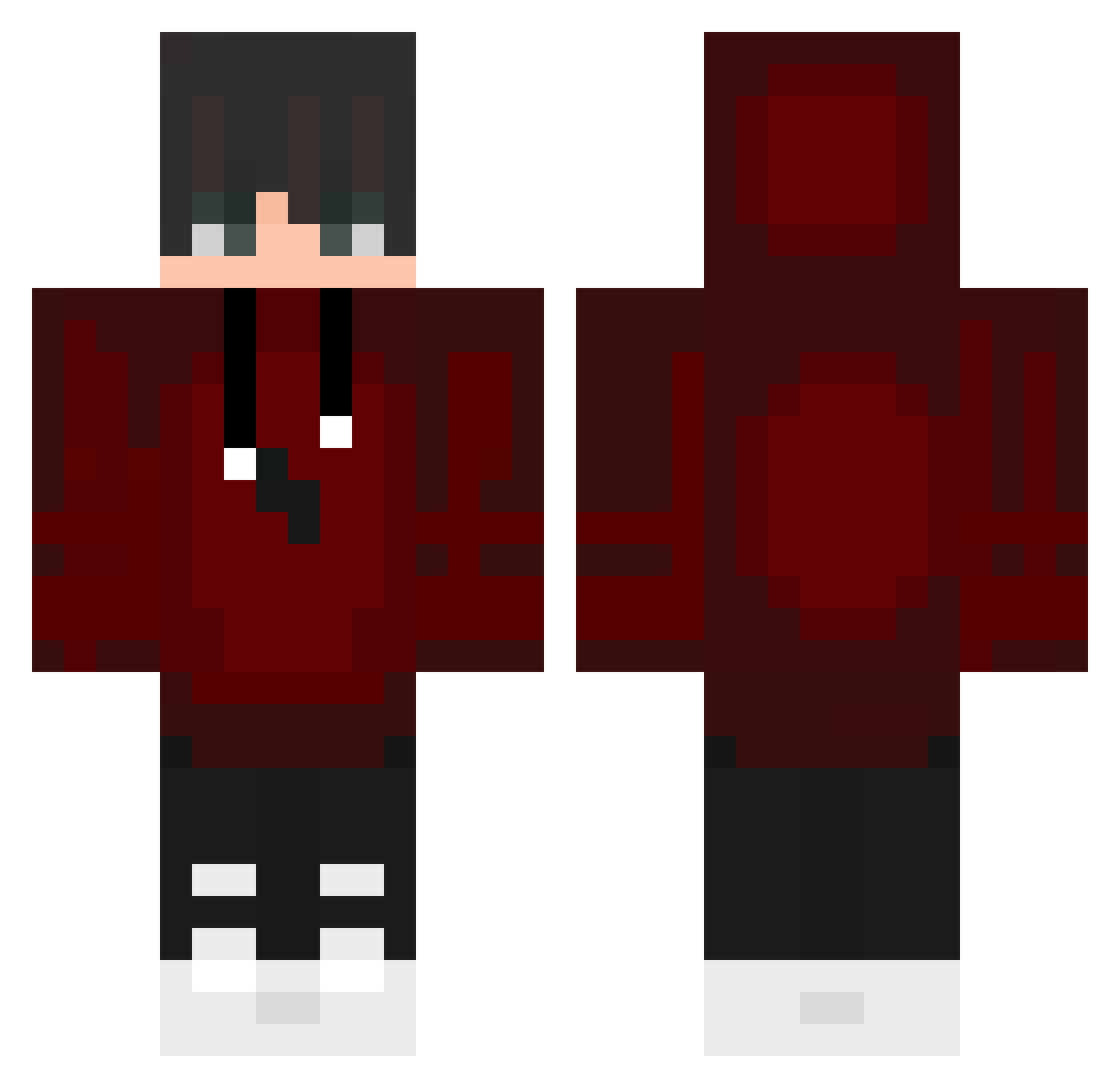 fuma545 Minecraft skin, front and back view