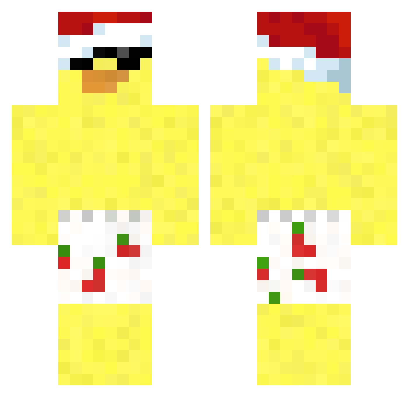 DerbederSamo Minecraft skin, front and back view
