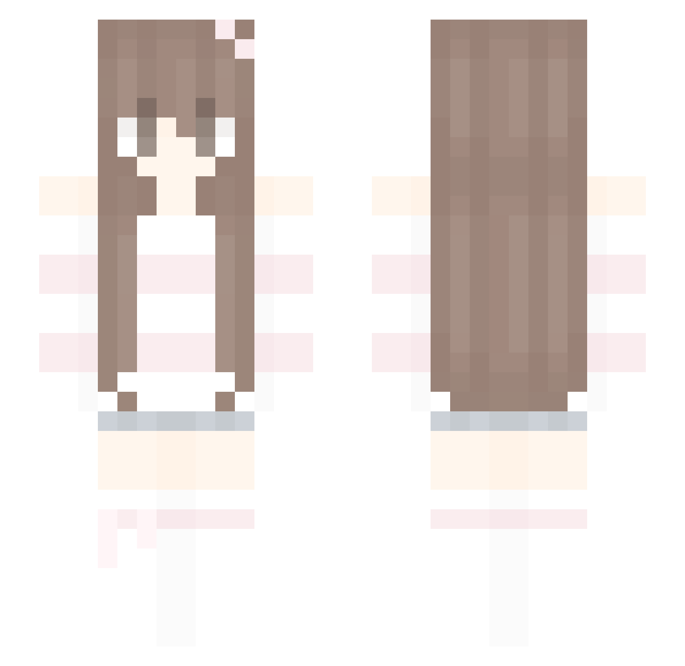small Minecraft skin, front and back view