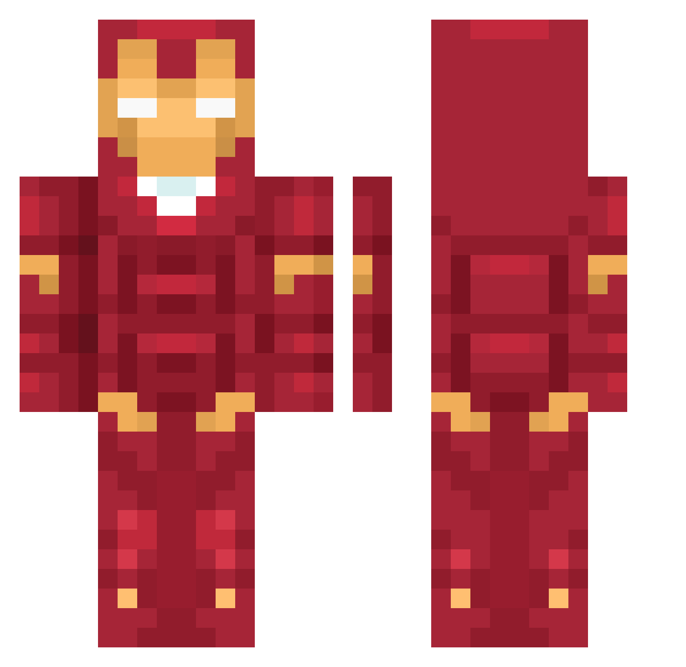 DpsManu Minecraft skin, front and back view