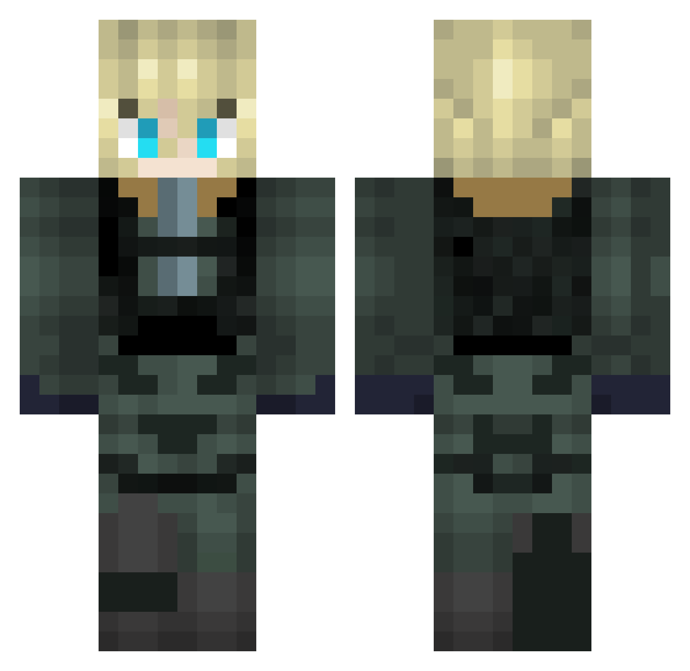TanyaEvil Minecraft skin, front and back view