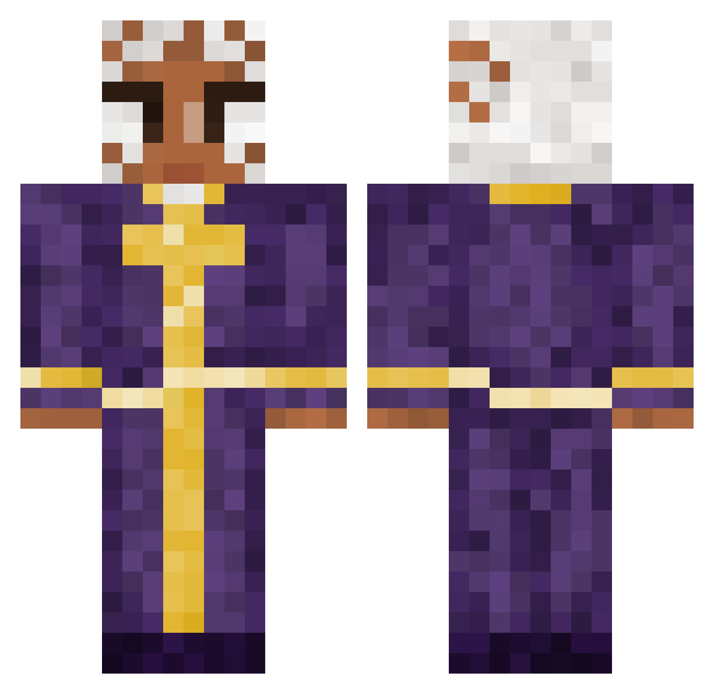 Marcan2 Minecraft skin, front and back view
