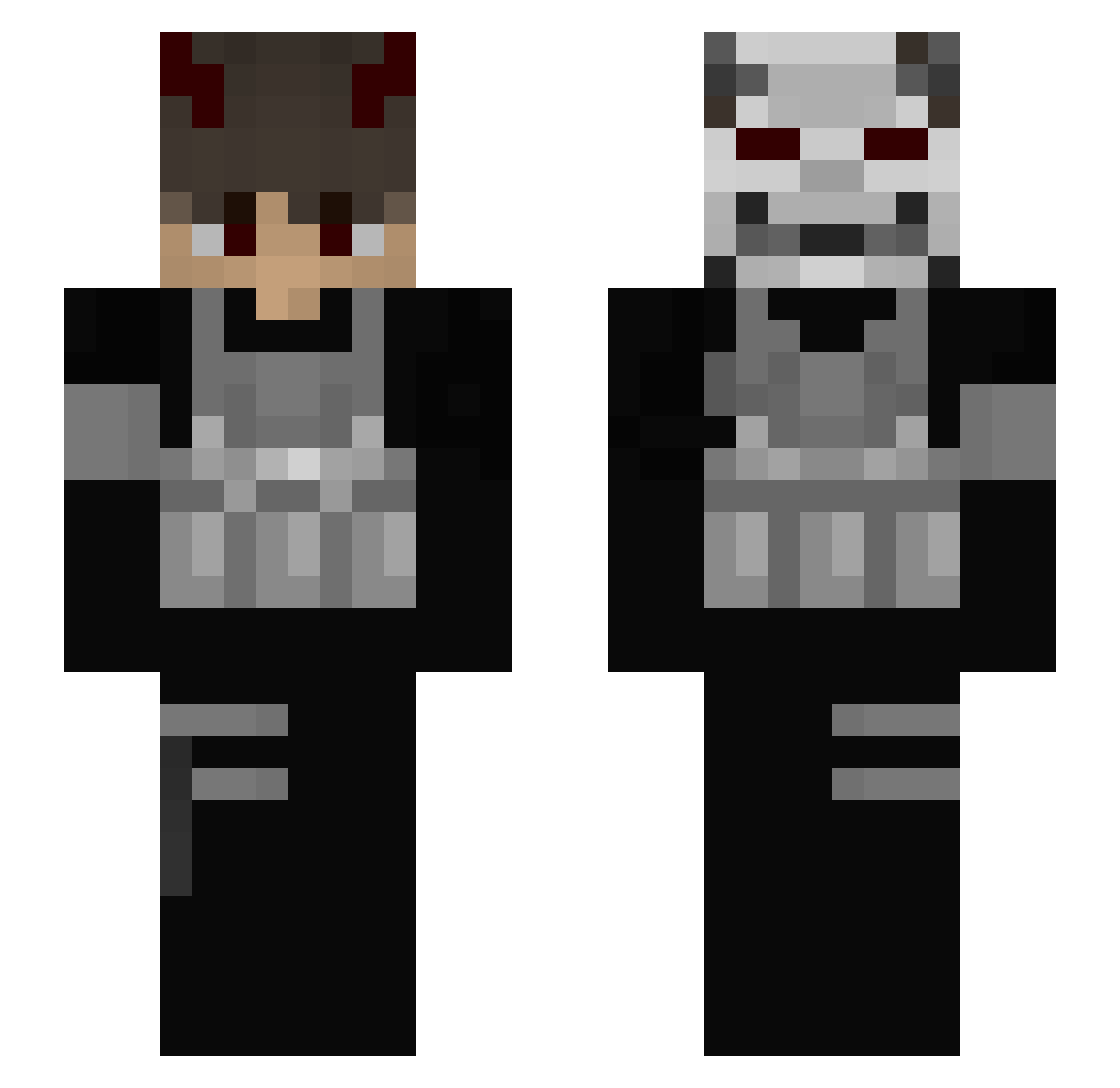 vlqz Minecraft skin, front and back view