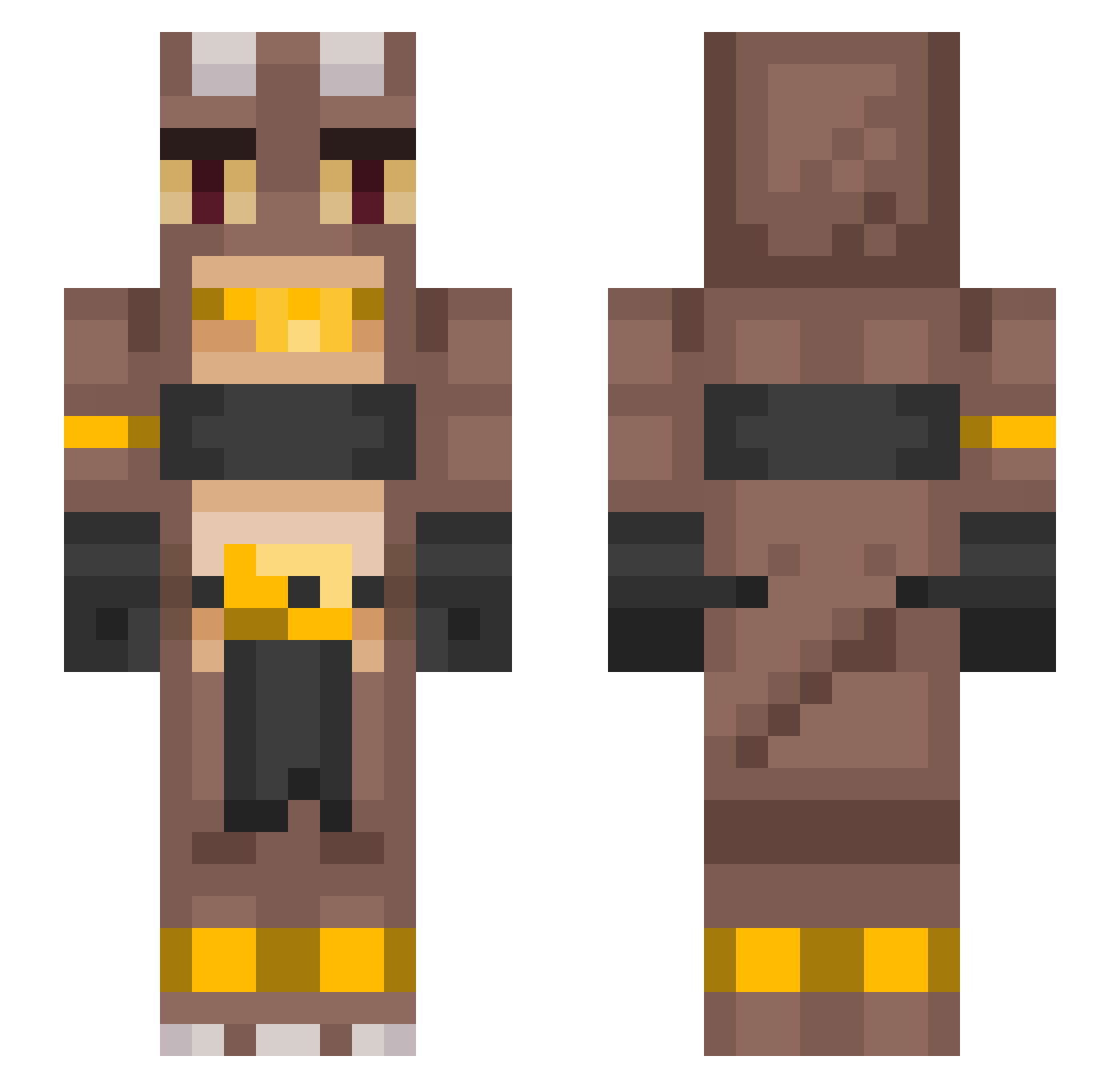 _Verocyie_ Minecraft skin, front and back view