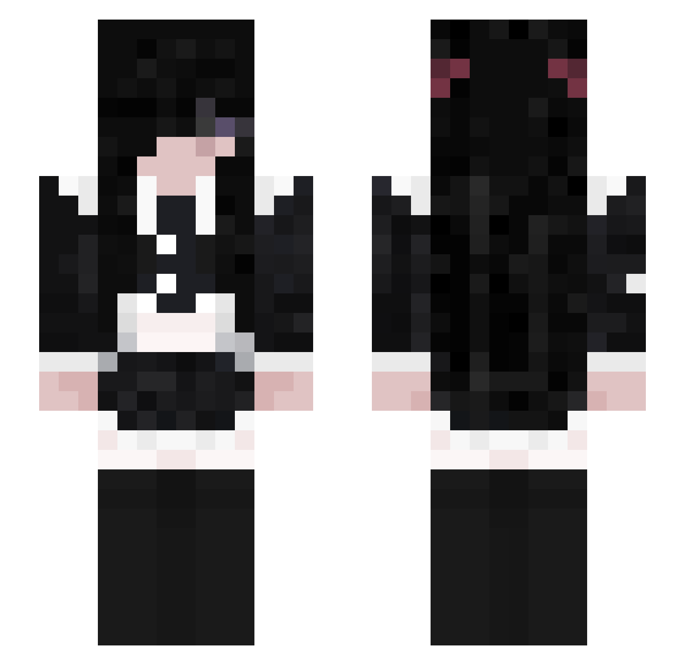 Nawraa Minecraft skin, front and back view