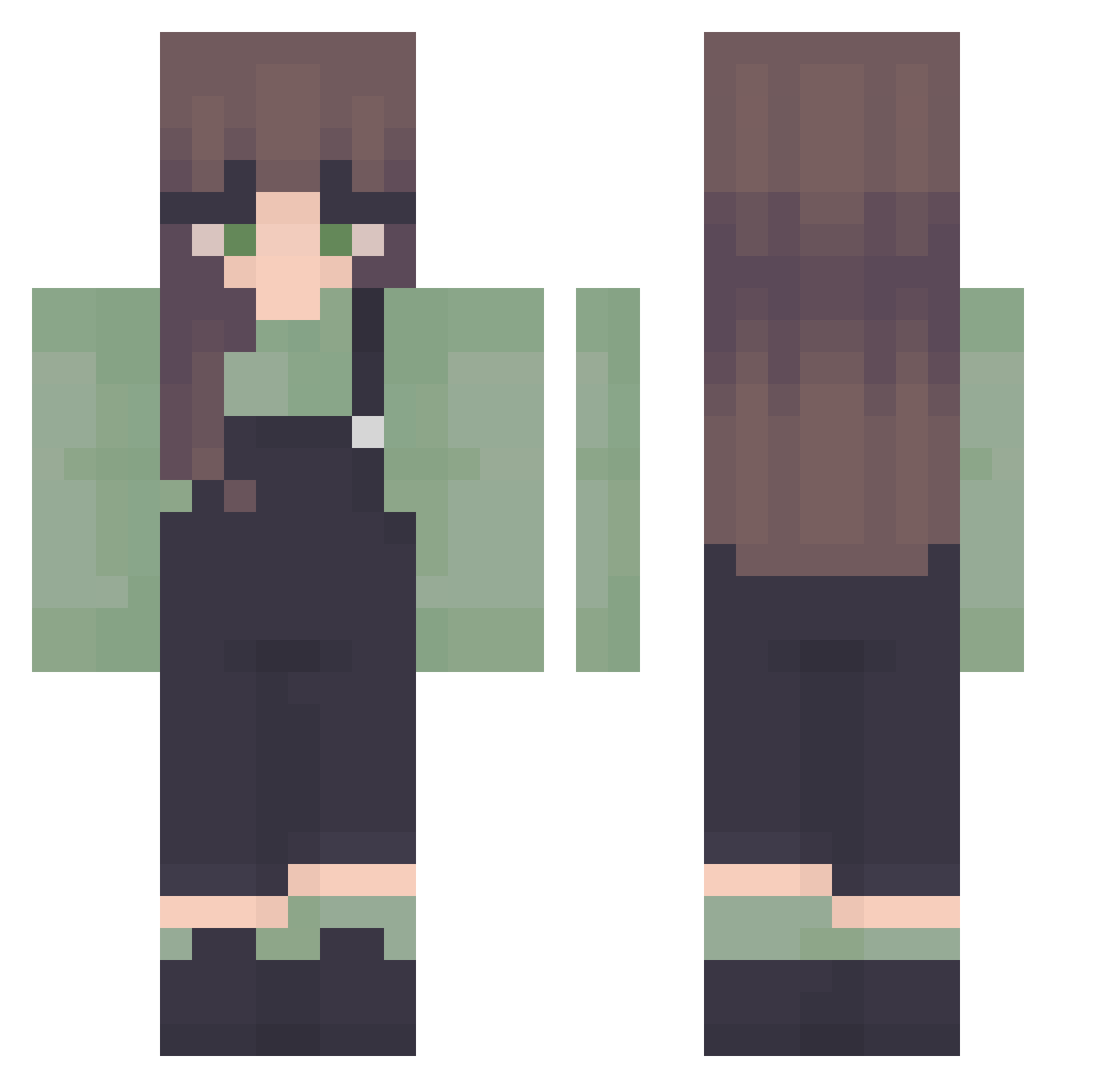 gschlat Minecraft skin, front and back view