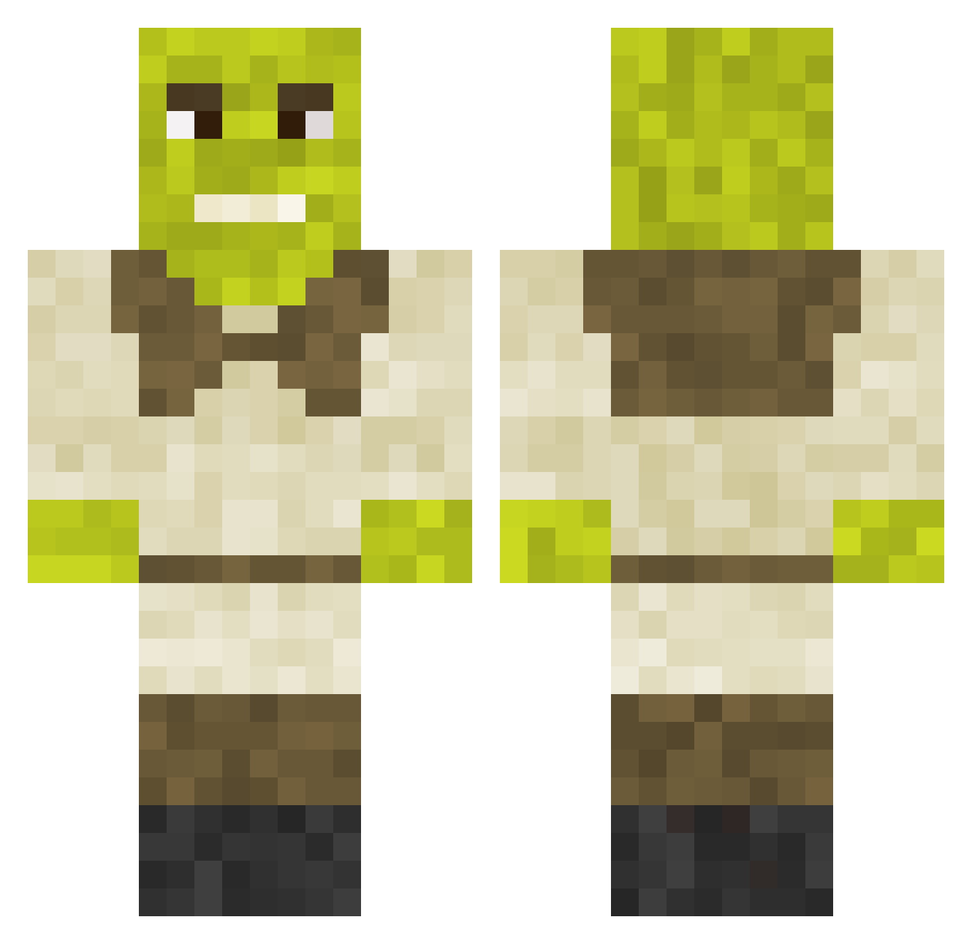 MinKarol Minecraft skin, front and back view