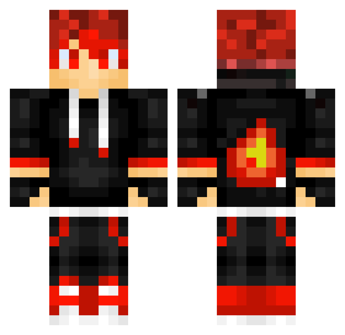 Enam Minecraft skin, front and back view