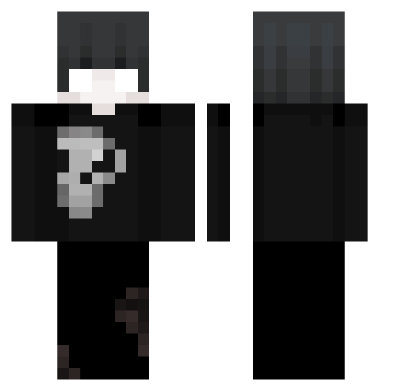TheXtremePlyr Minecraft skin, front and back view