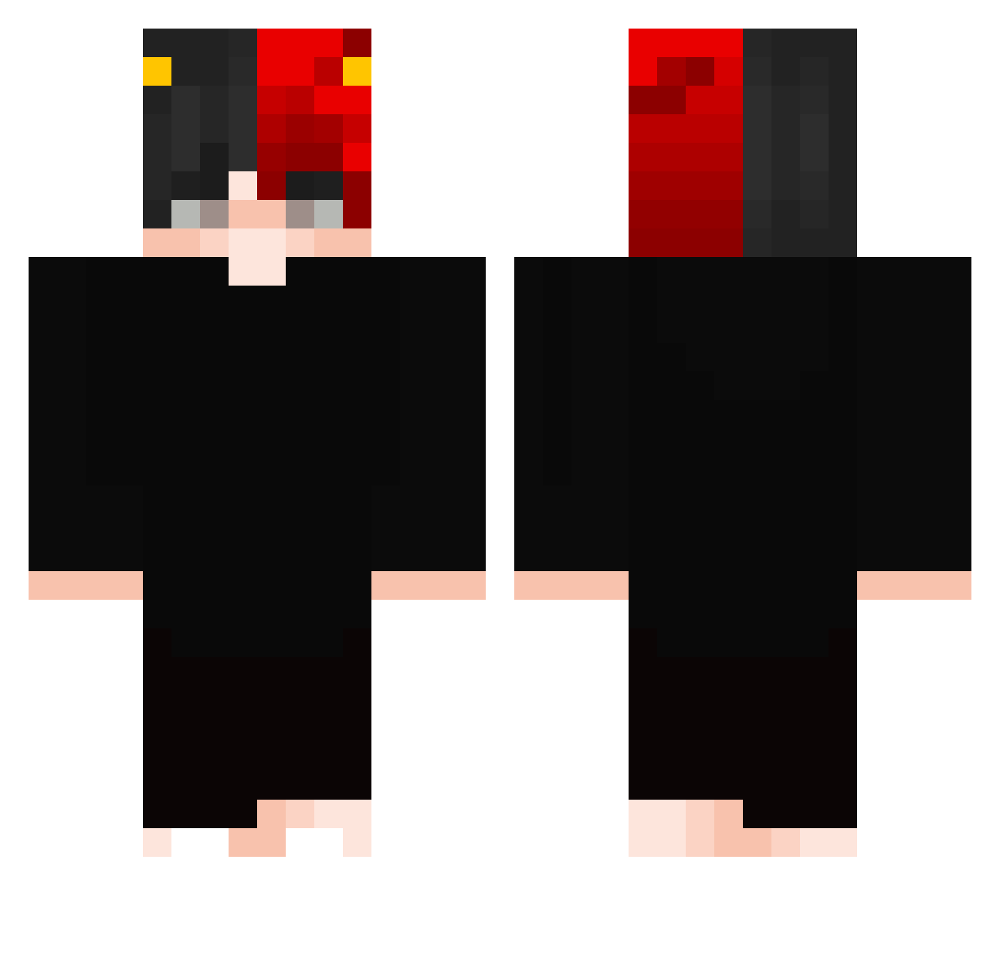 uskee Minecraft skin, front and back view