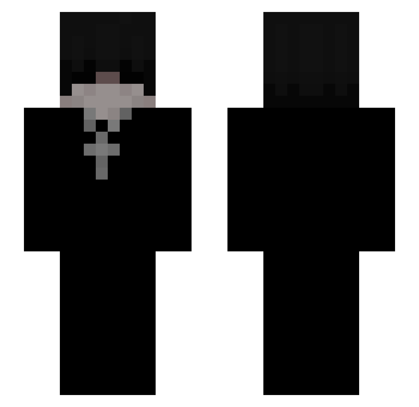 Szoxz Minecraft skin, front and back view