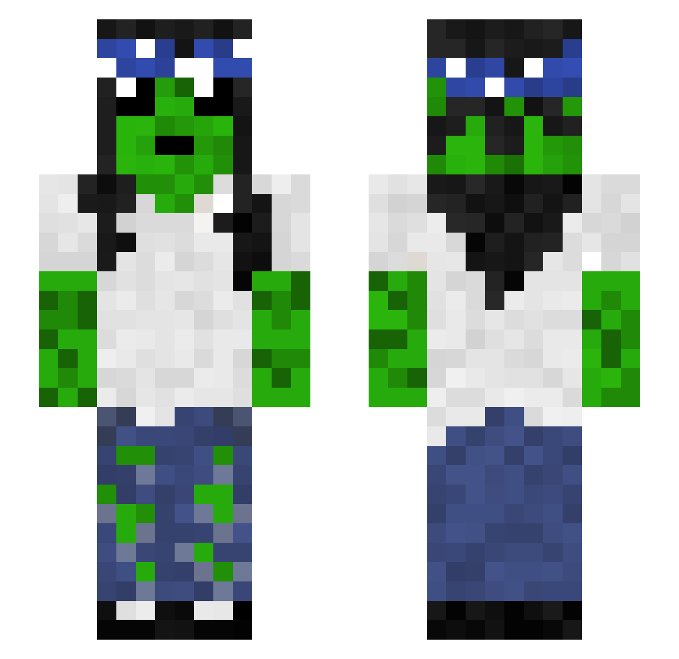 Fruchtzwerg4136 Minecraft skin, front and back view
