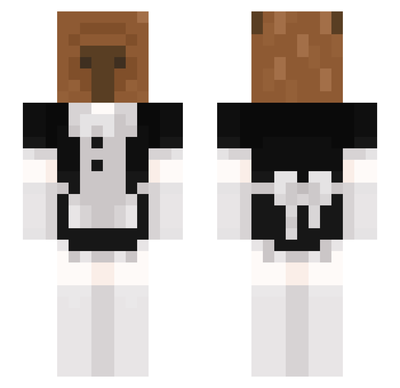 TsukiCarrots Minecraft skin, front and back view