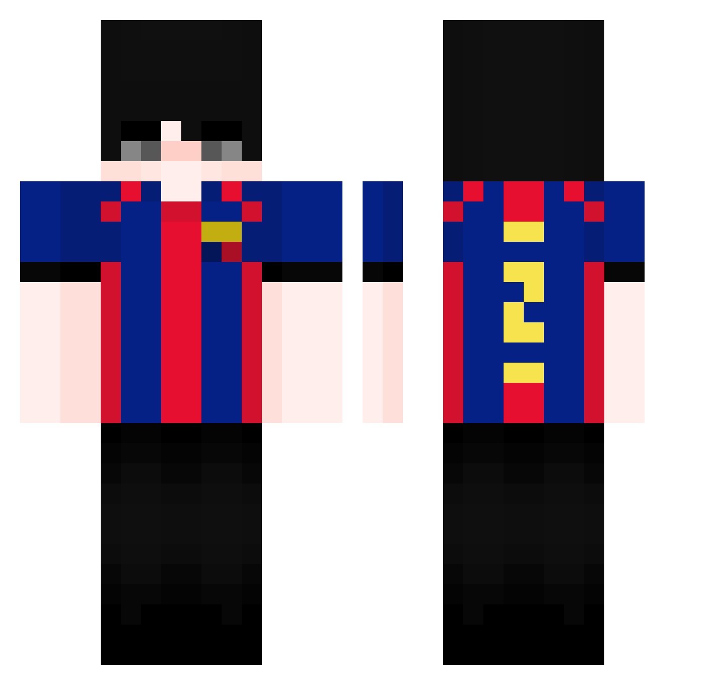 Skrzypus_ Minecraft skin, front and back view