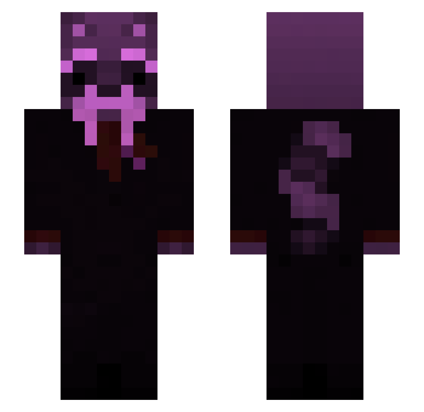 Ulicoo Minecraft skin, front and back view