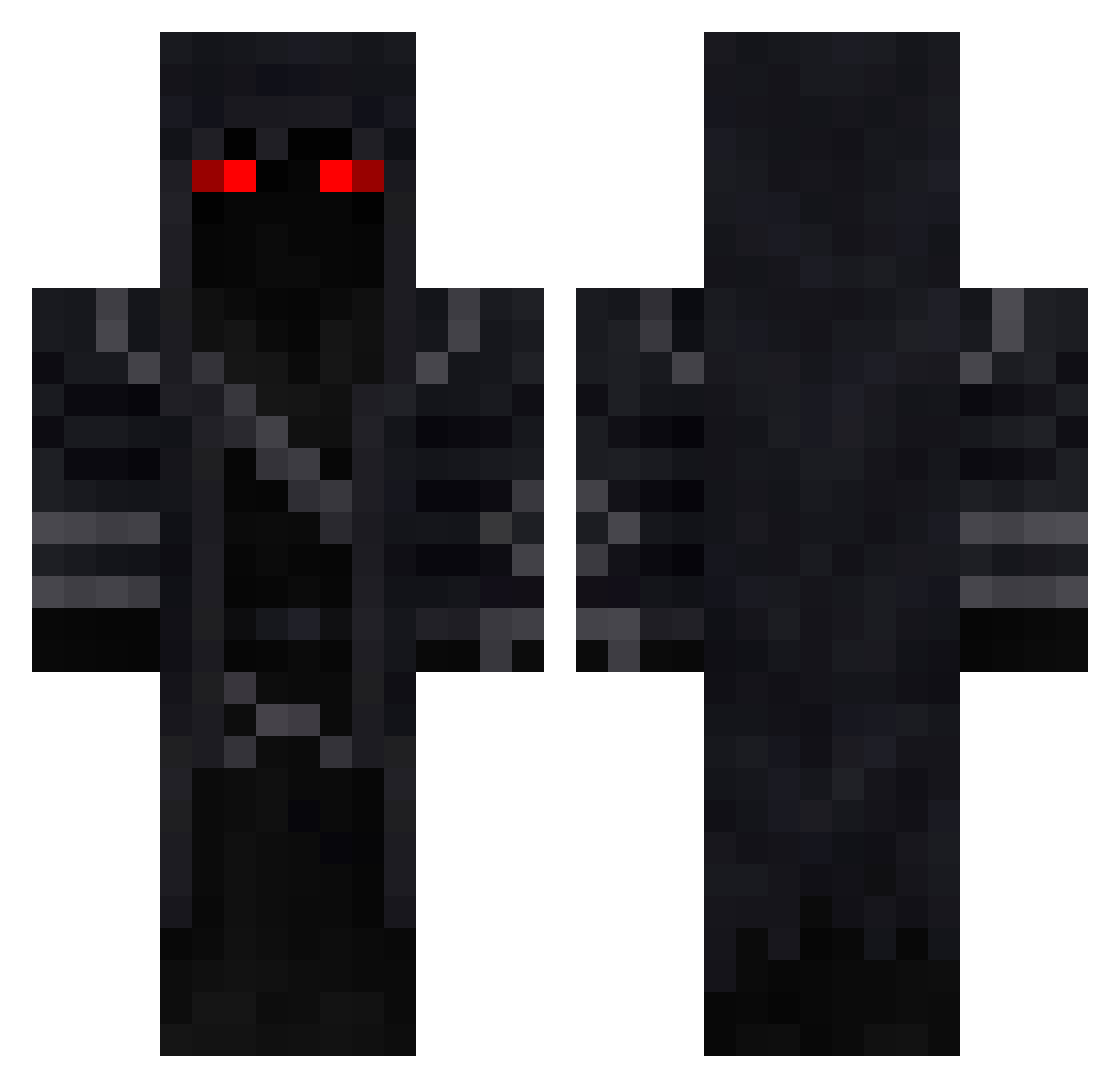 Azum2222 Minecraft skin, front and back view
