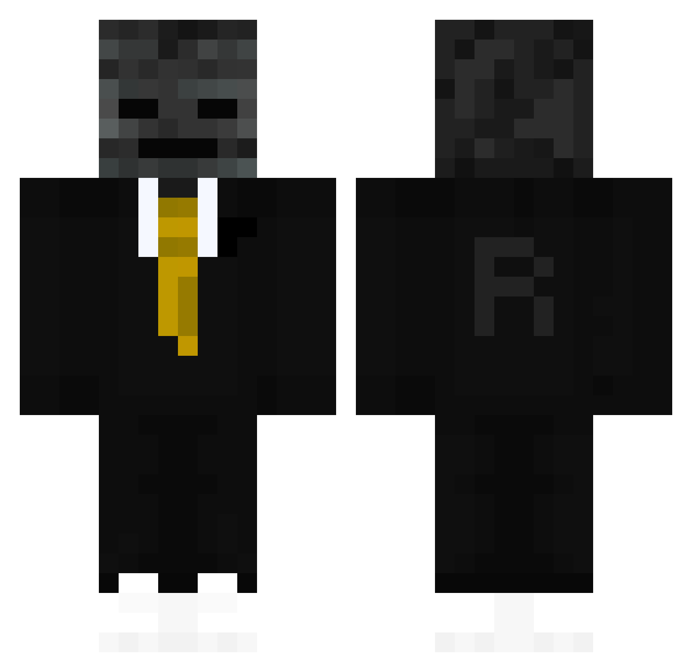 Rodri0609 Minecraft skin, front and back view