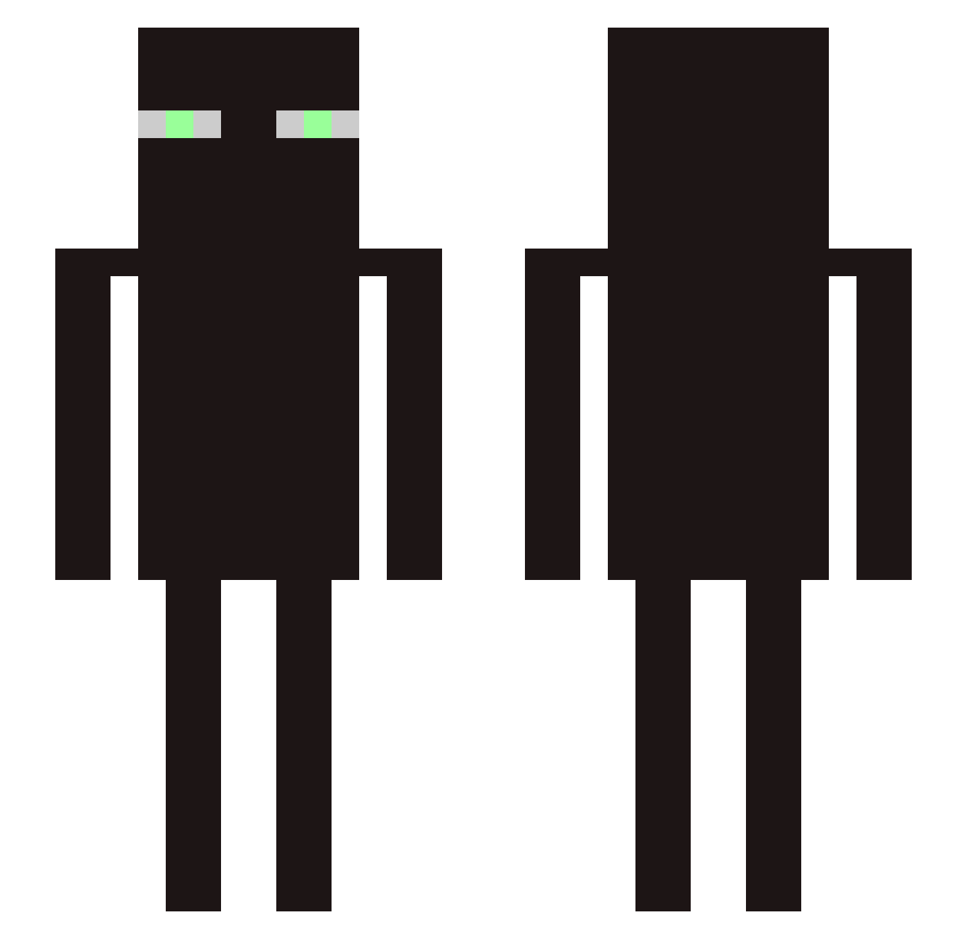 Deana Minecraft skin, front and back view