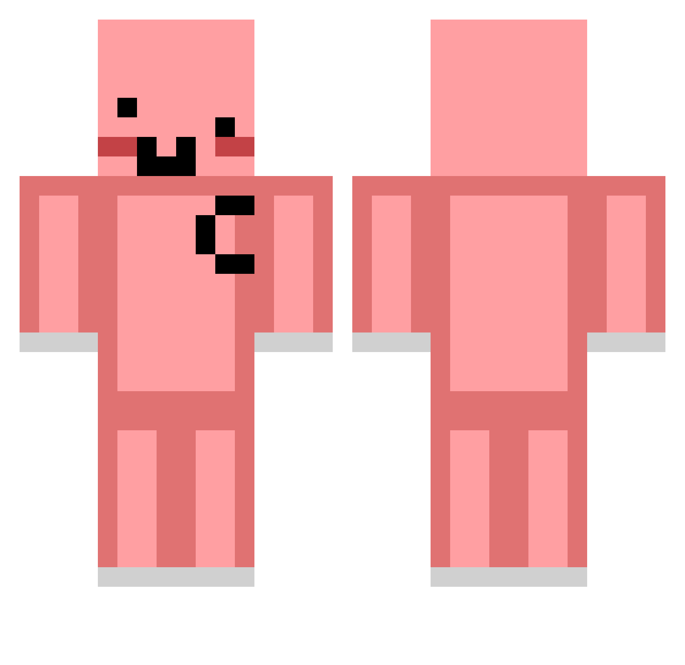 CheeryPC Minecraft skin, front and back view