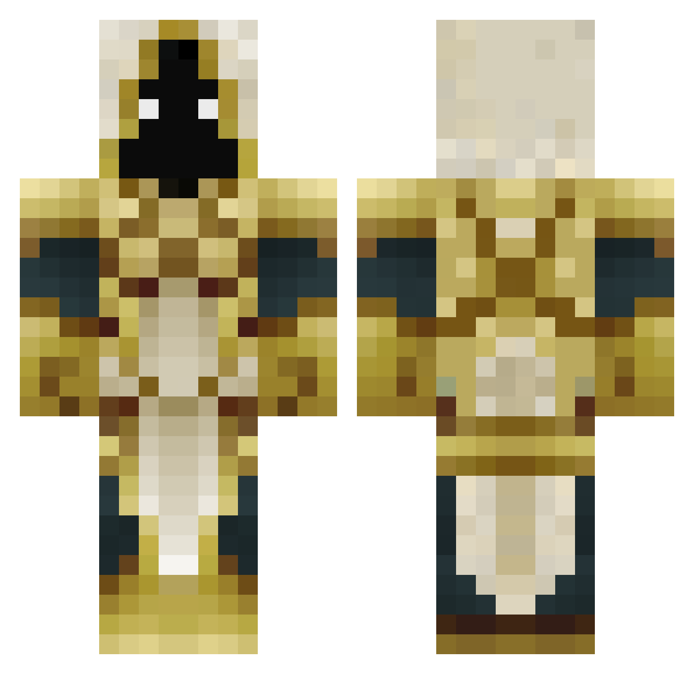 Bllipo Minecraft skin, front and back view