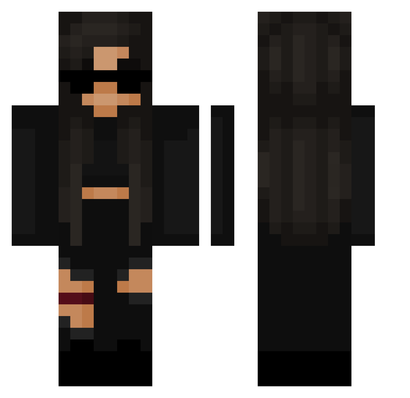 UncUncUnc Minecraft skin, front and back view