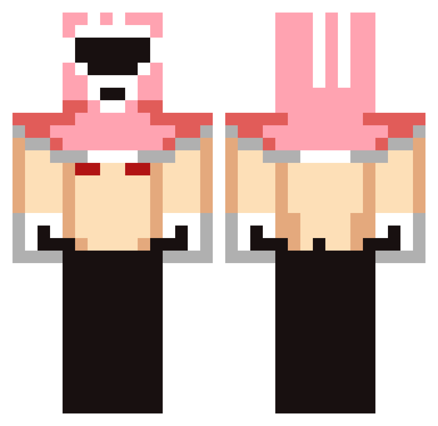 UndeRatedStxtic_ Minecraft skin, front and back view