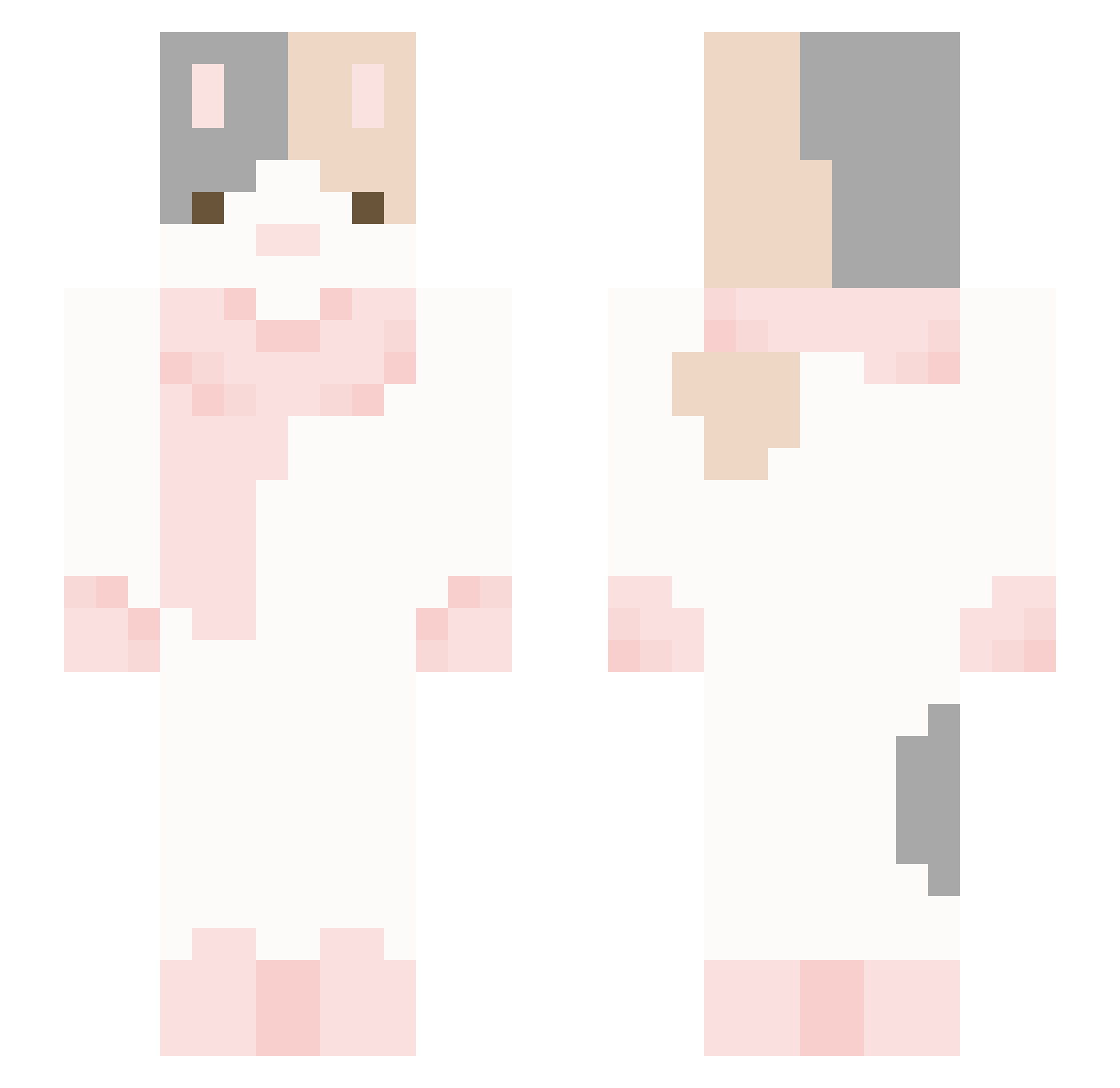 Marszipam Minecraft skin, front and back view