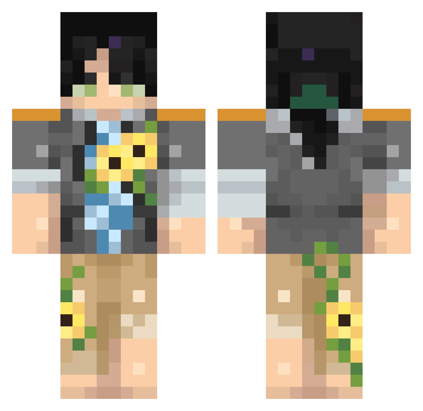 RuBeNaS0suprim Minecraft skin, front and back view