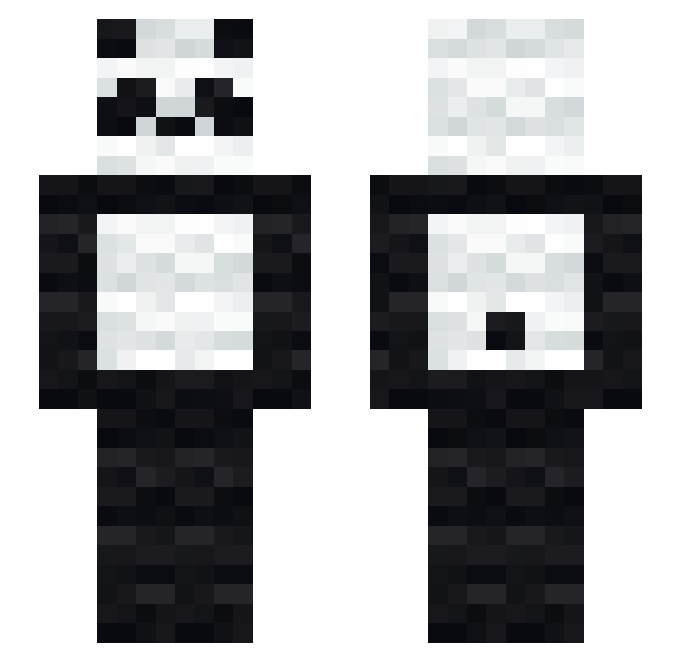 bblayd Minecraft skin, front and back view
