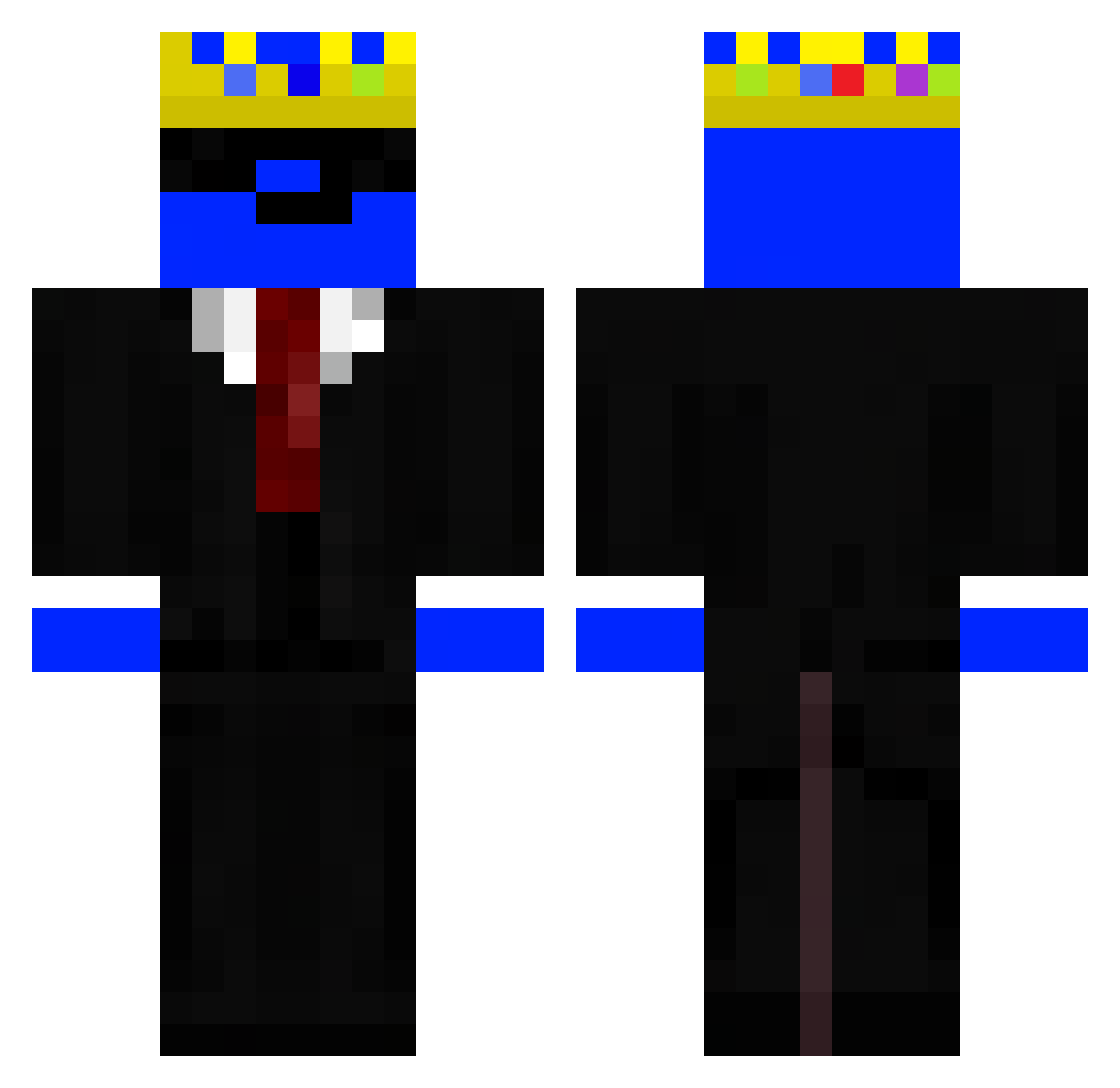 Fazy_22 Minecraft skin, front and back view