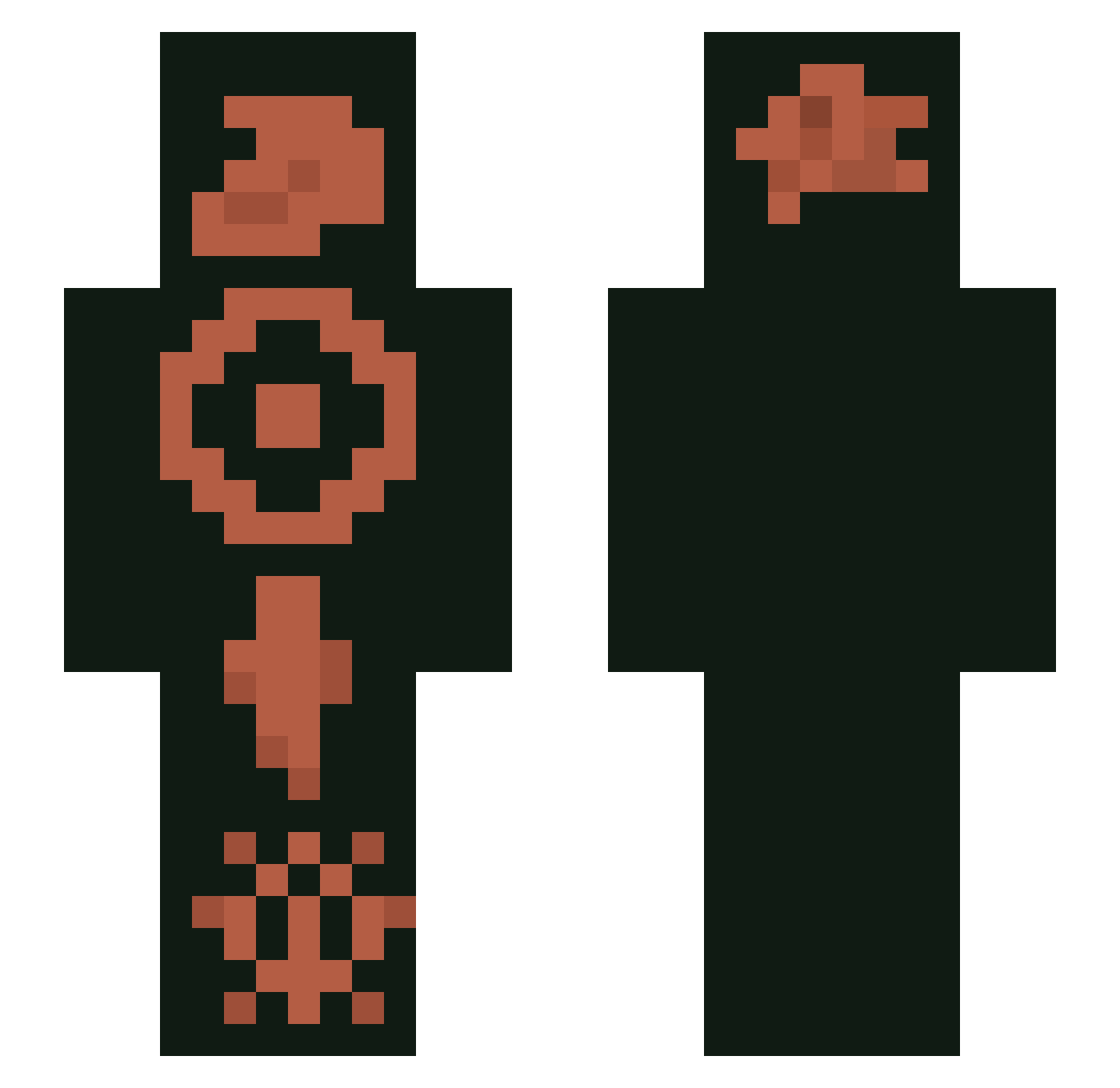 BeruSann1 Minecraft skin, front and back view