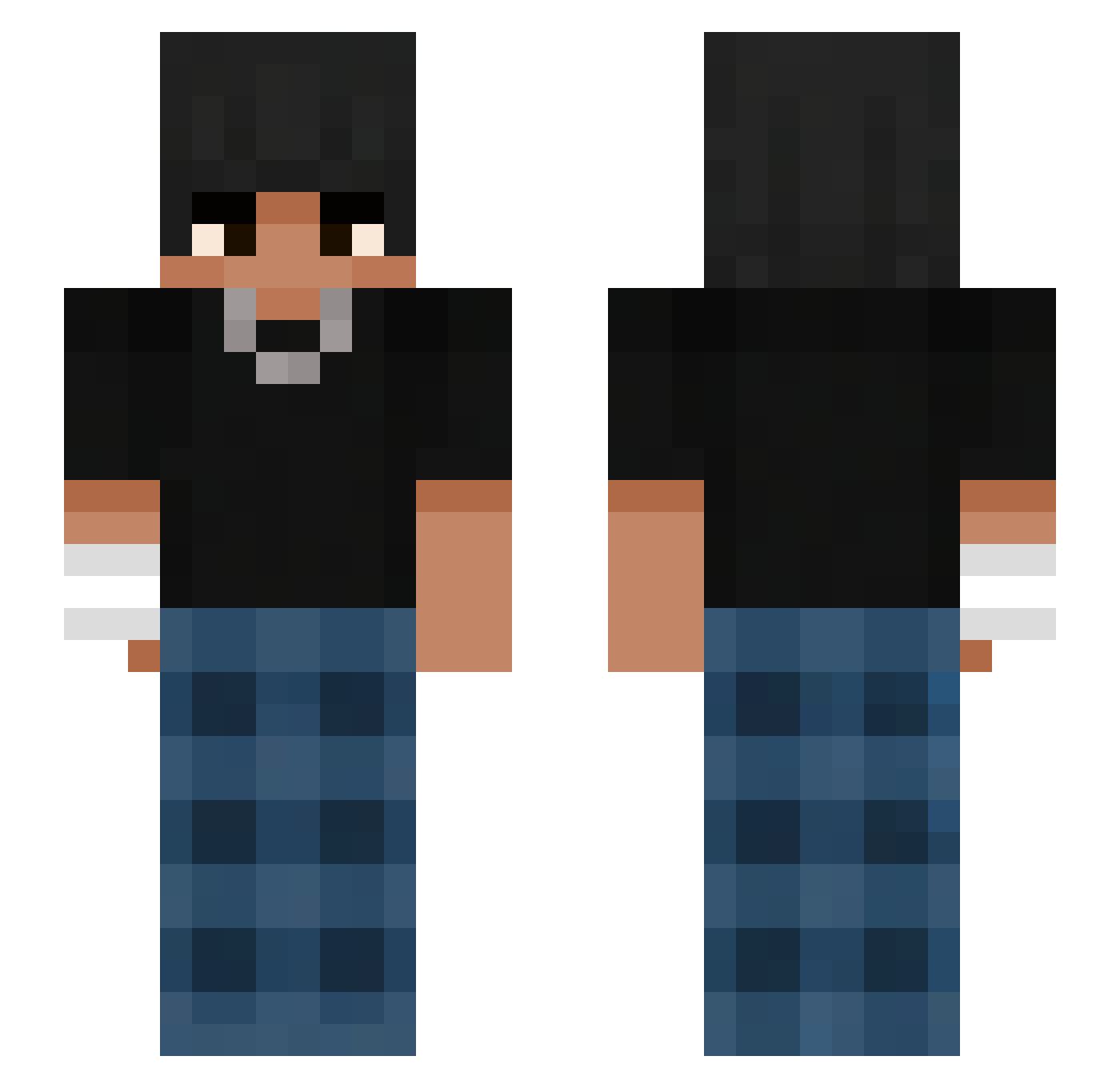 Dezyoyos Minecraft skin, front and back view