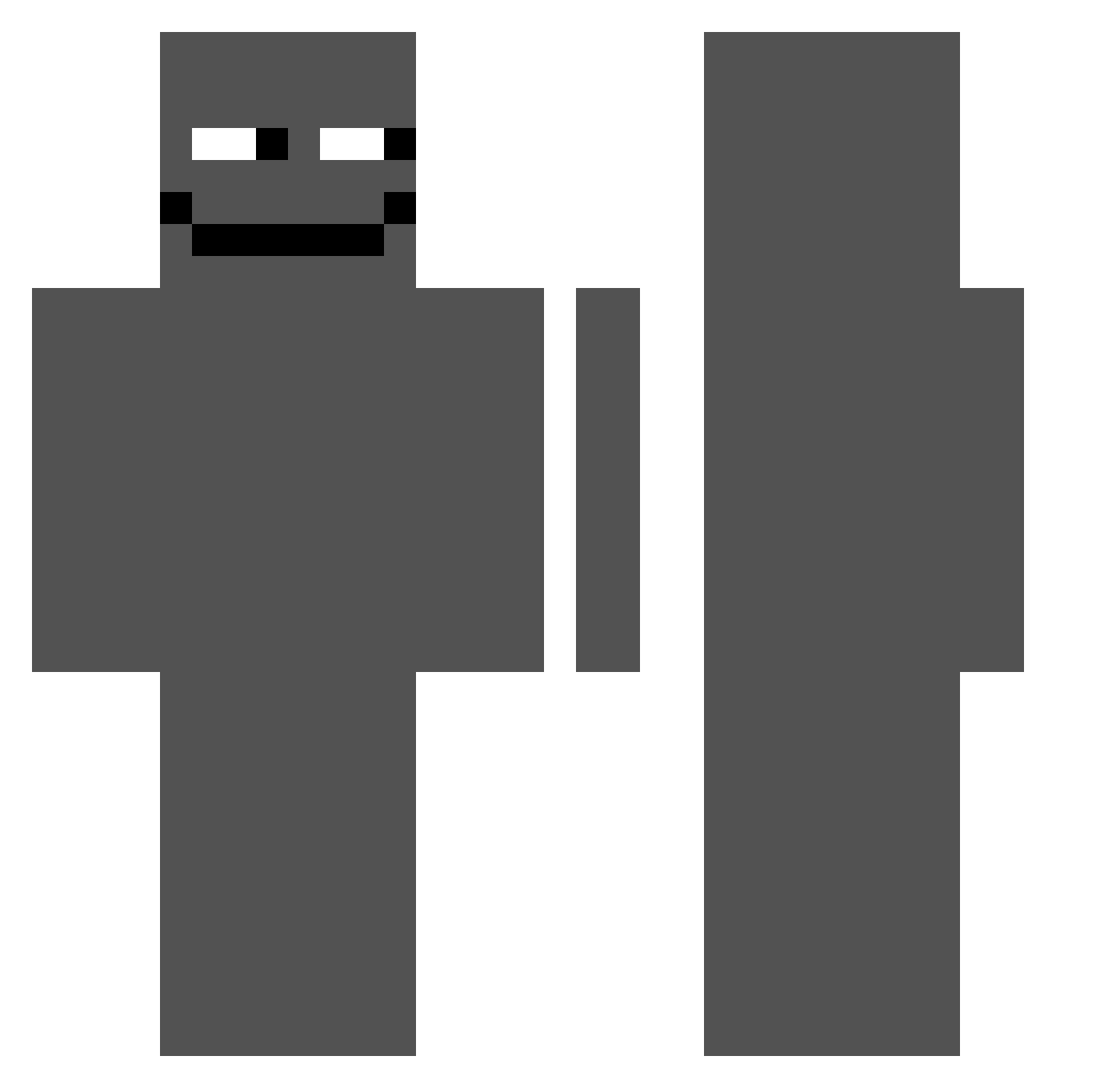 Itz_Kaels Minecraft skin, front and back view