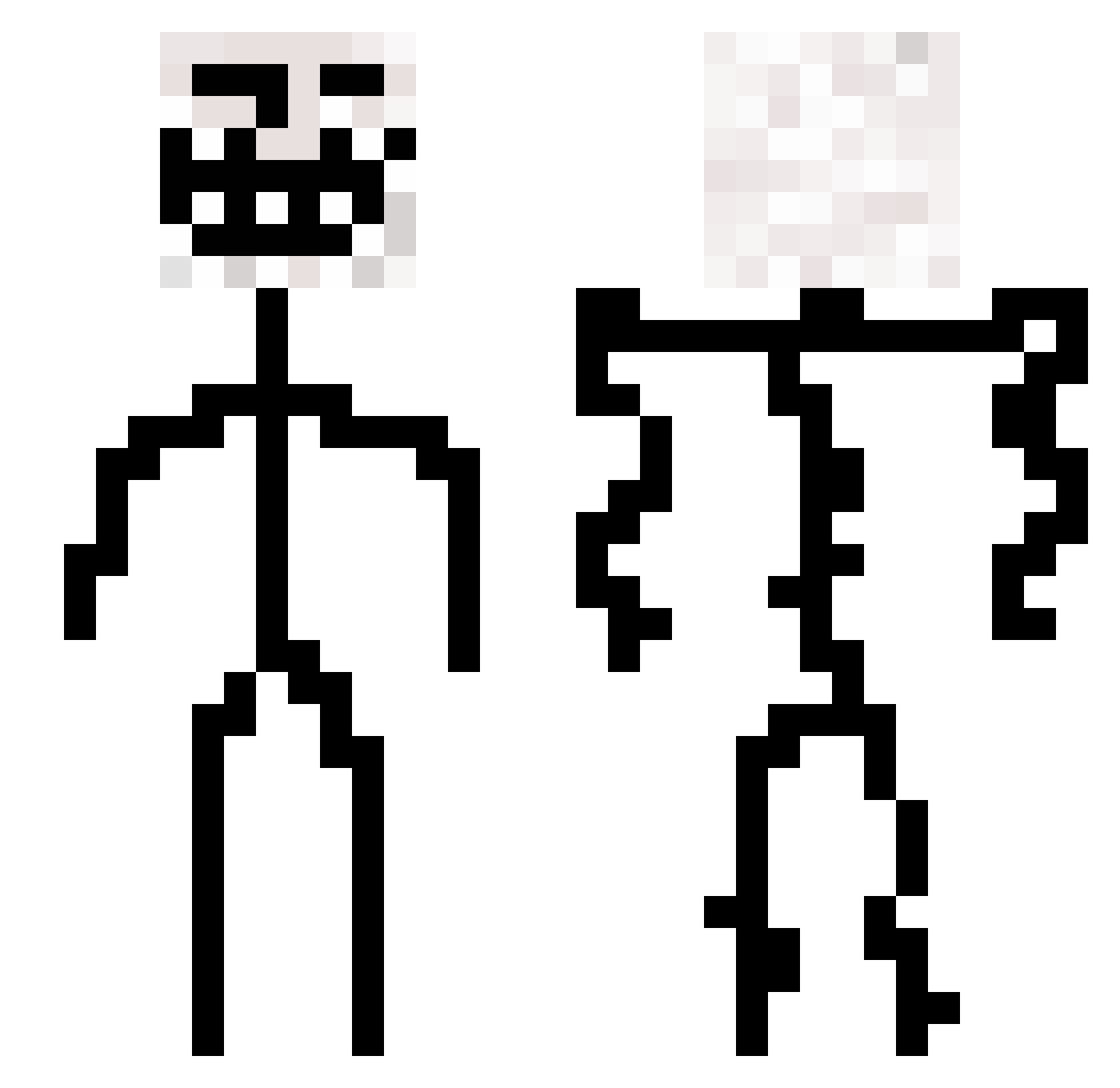 Kakyoine Minecraft skin, front and back view