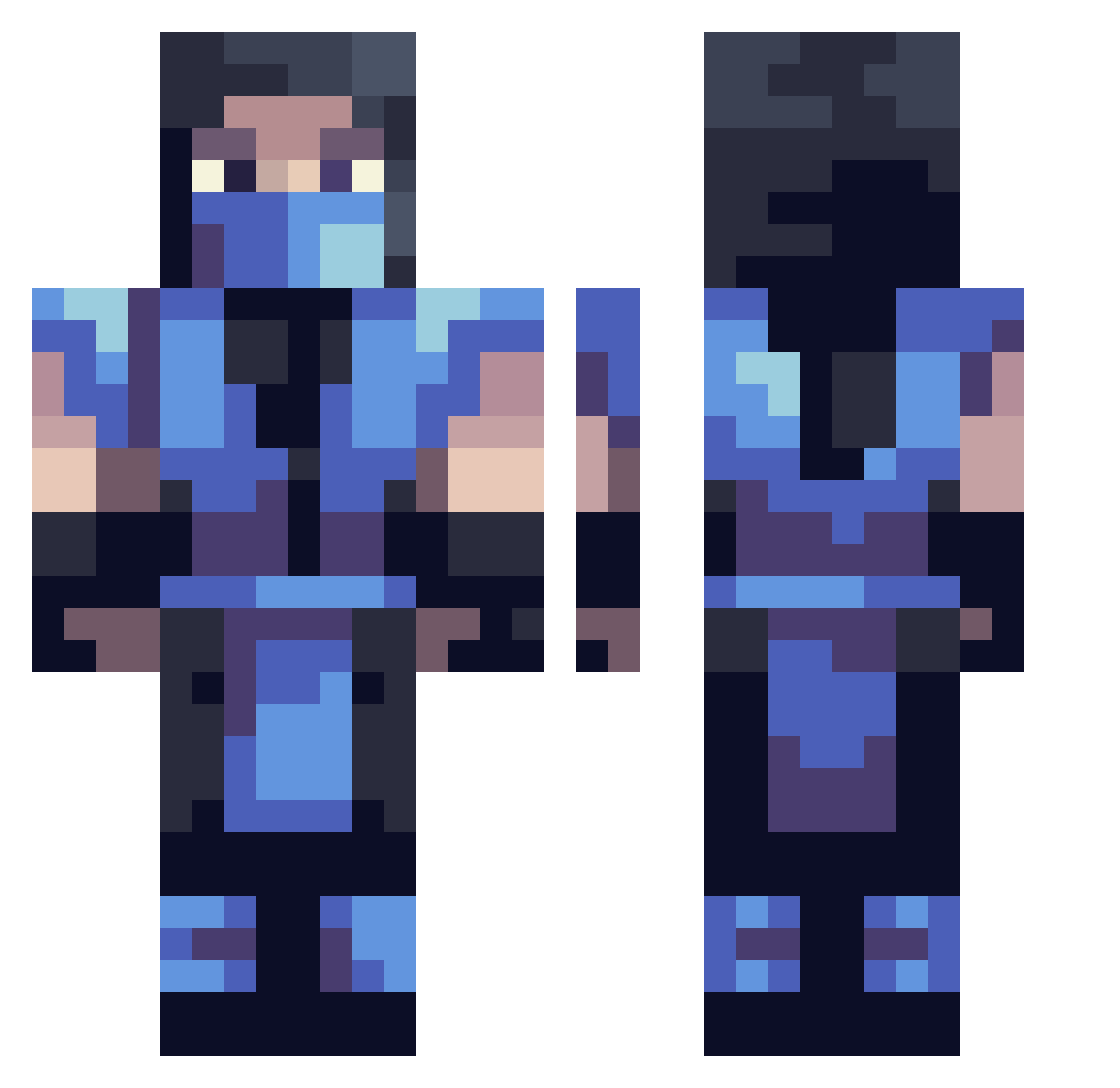 kristiann77 Minecraft skin, front and back view