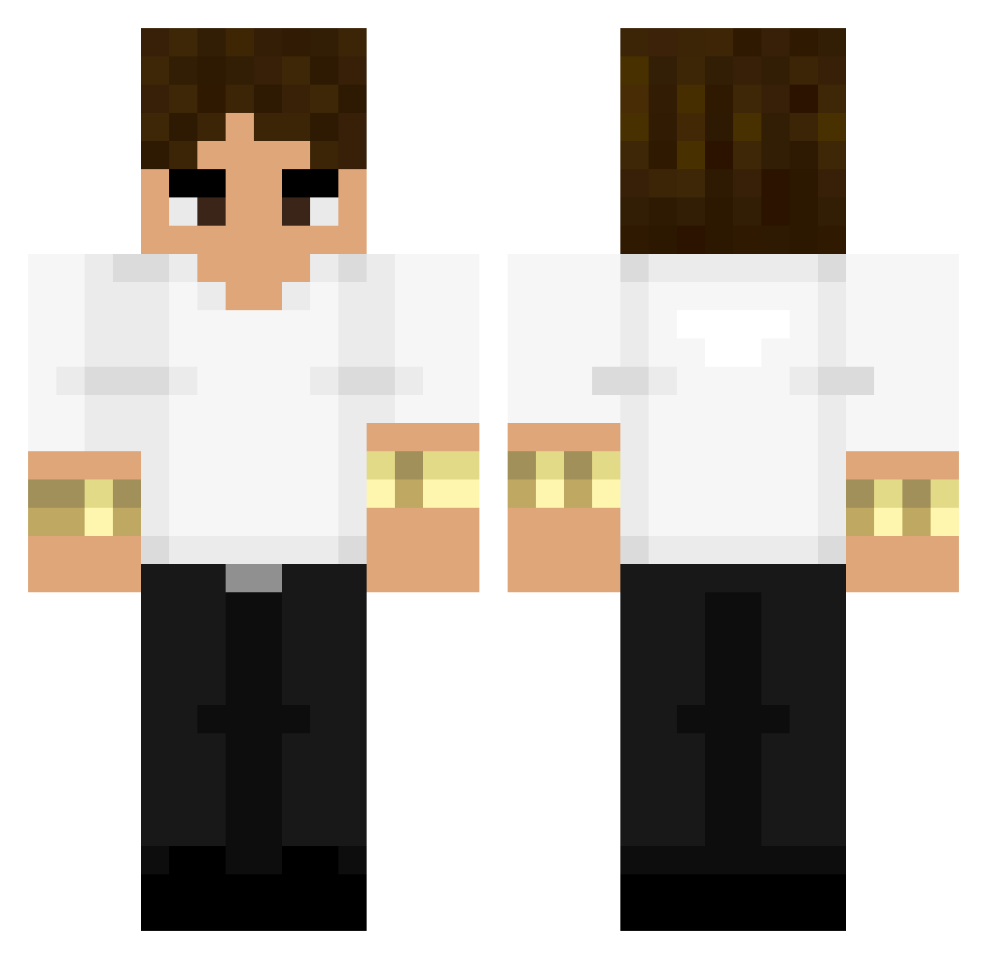 sah Minecraft skin, front and back view