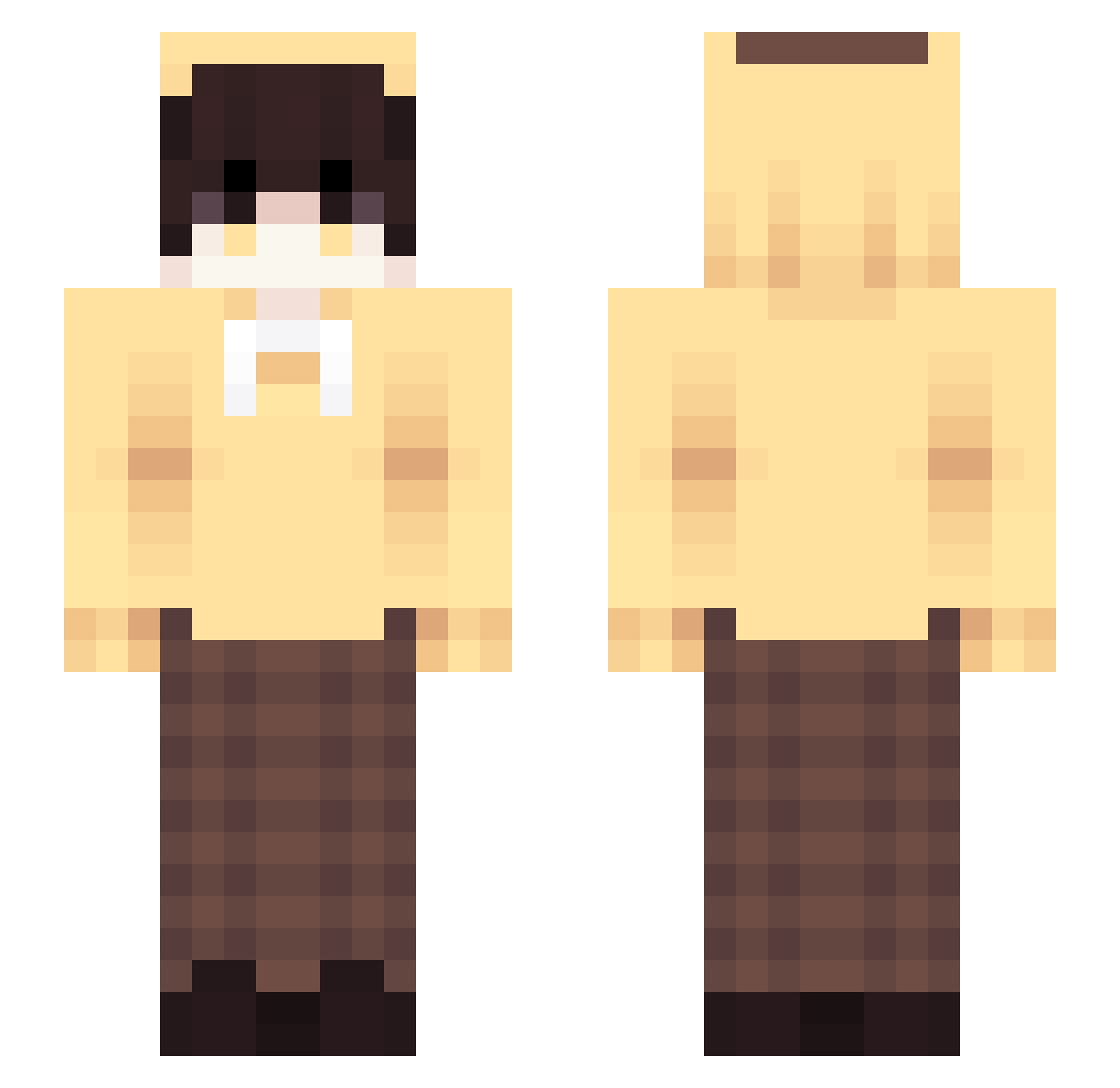 talkingmaxxie Minecraft skin, front and back view