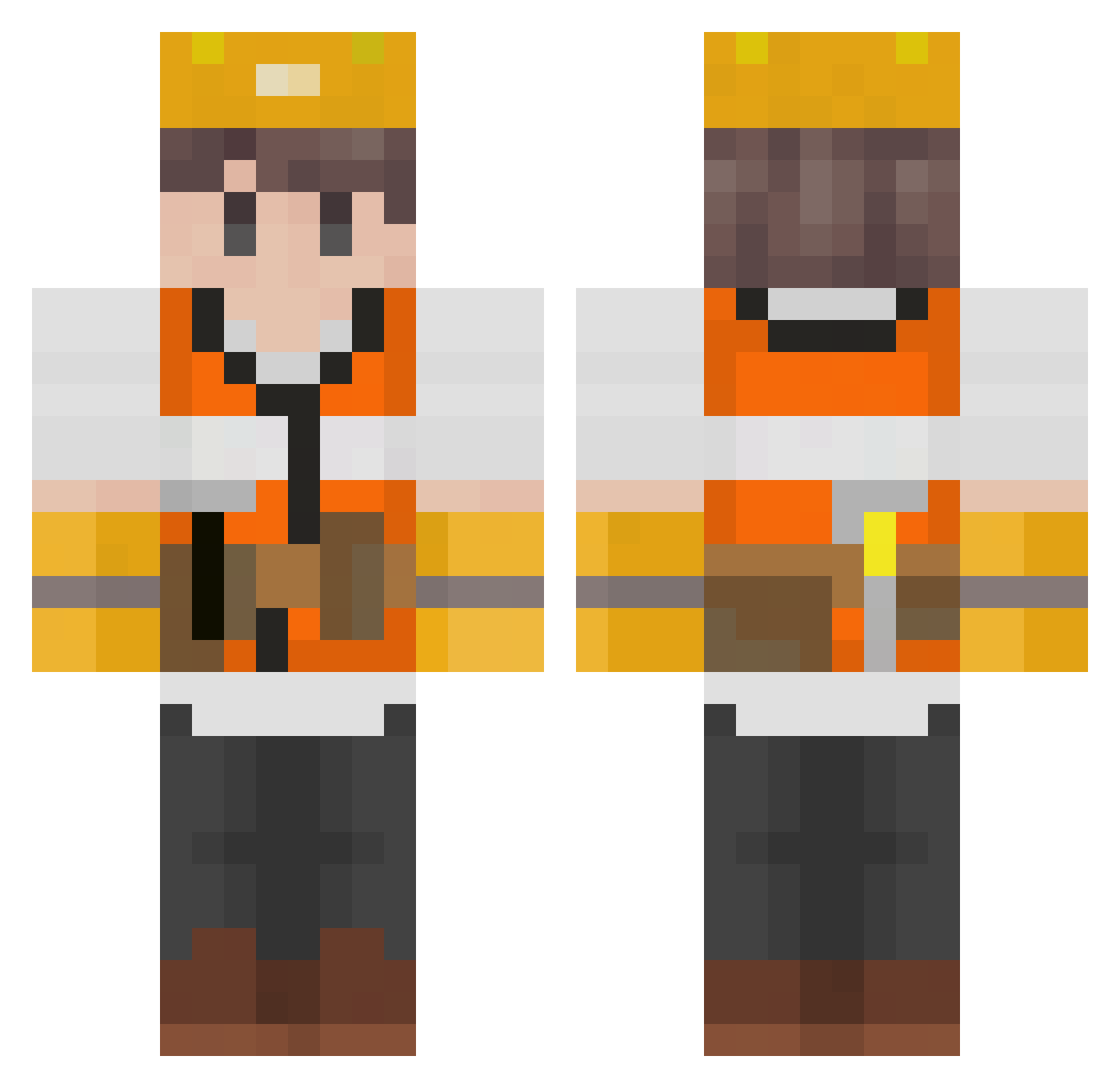 Thijssie_Boontje Minecraft skin, front and back view