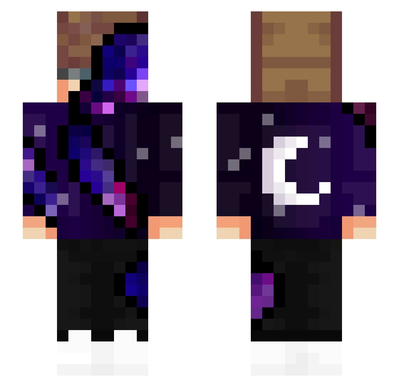 Stive222 Minecraft skin, front and back view