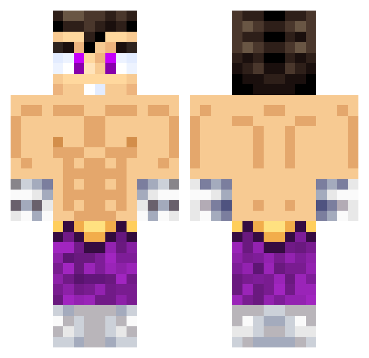 DESCRAS Minecraft skin, front and back view