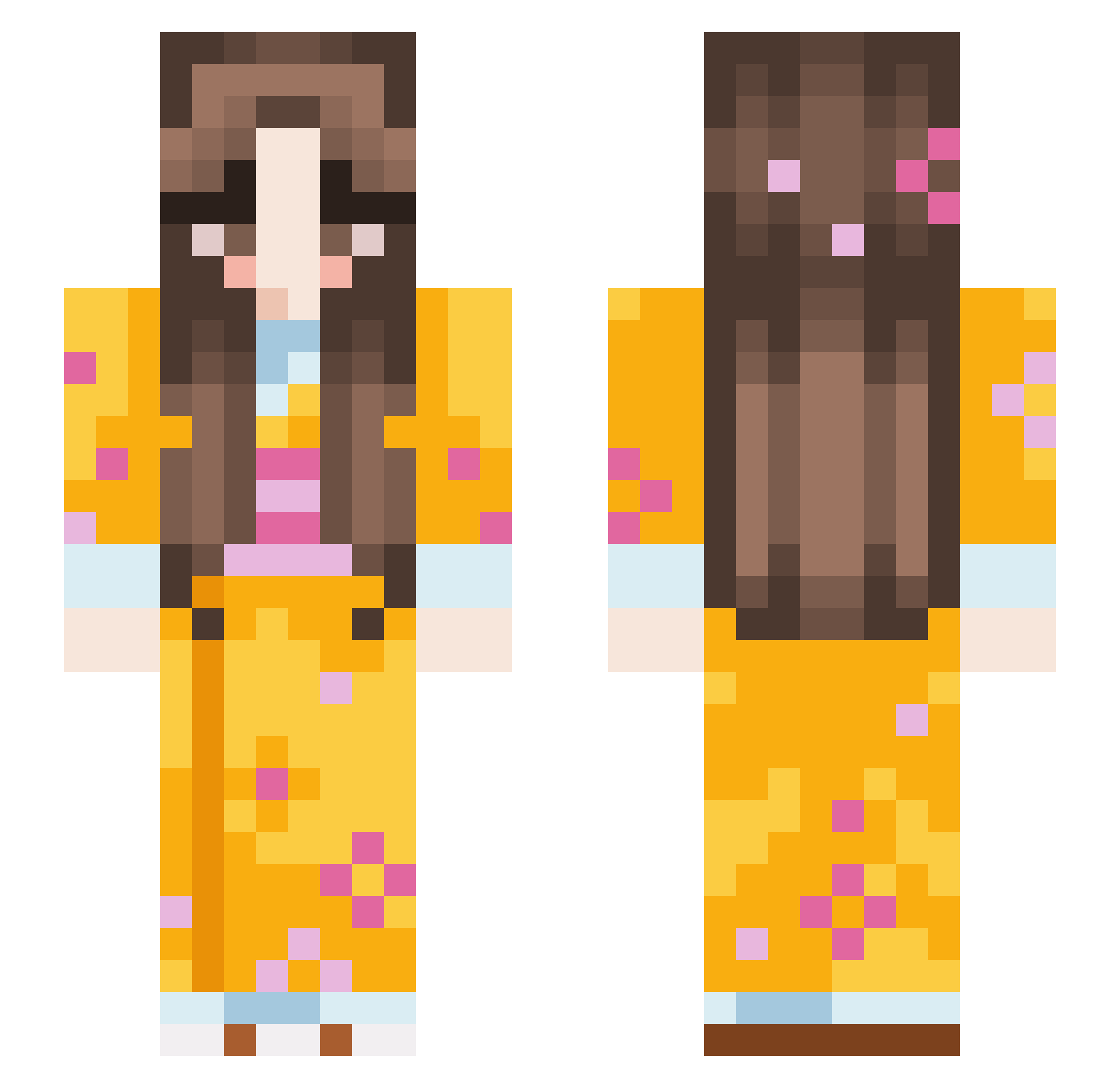 Bea_toffee79 Minecraft skin, front and back view