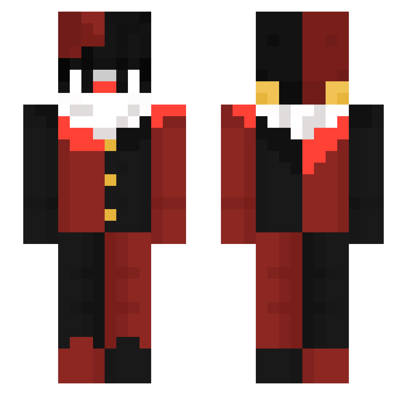 NeilSSonng Minecraft skin, front and back view