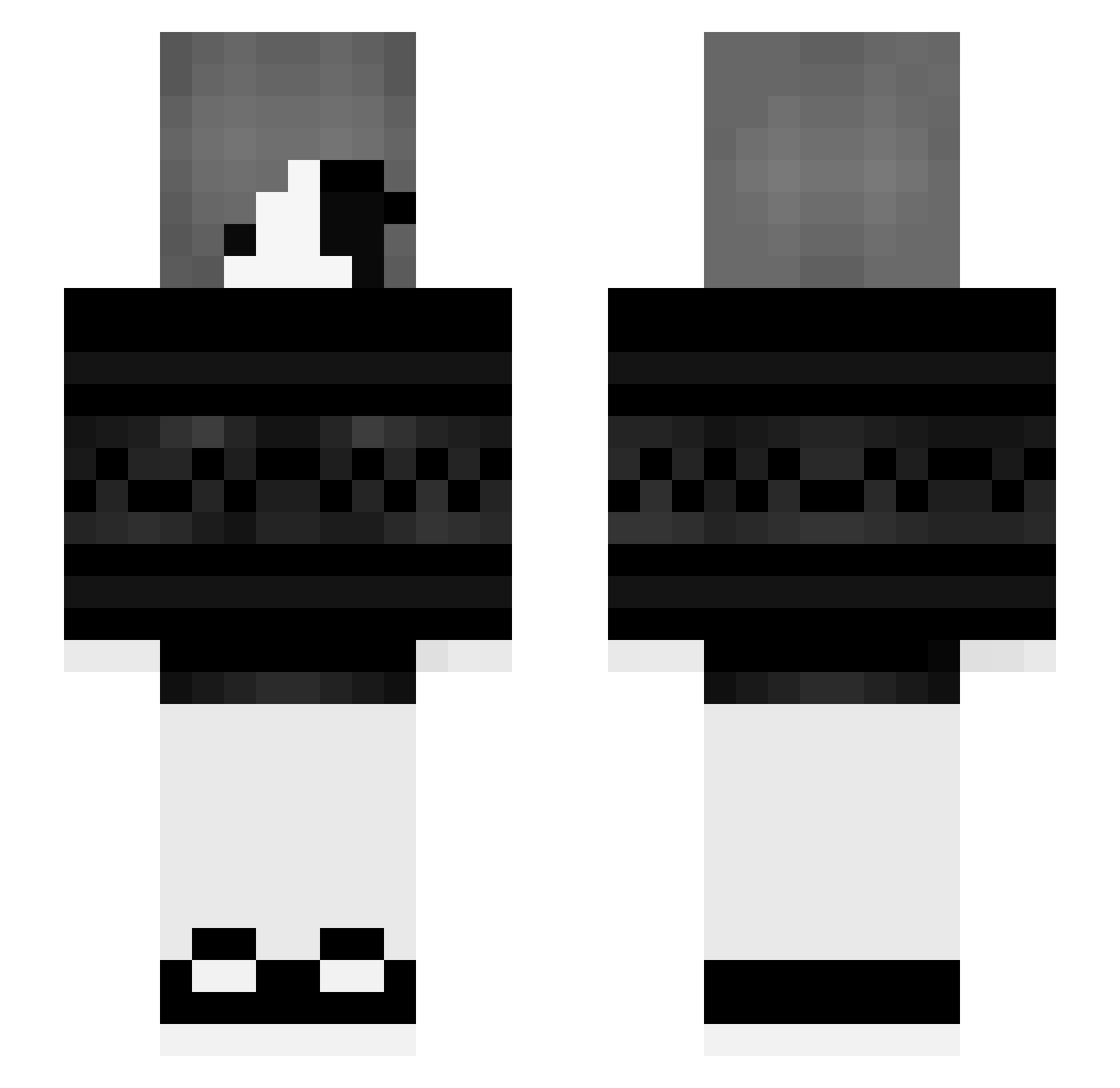 inyp Minecraft skin, front and back view
