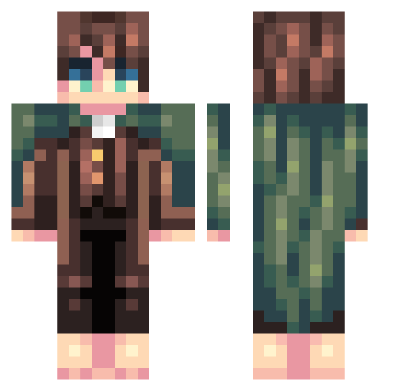 OfficialFrodo Minecraft skin, front and back view