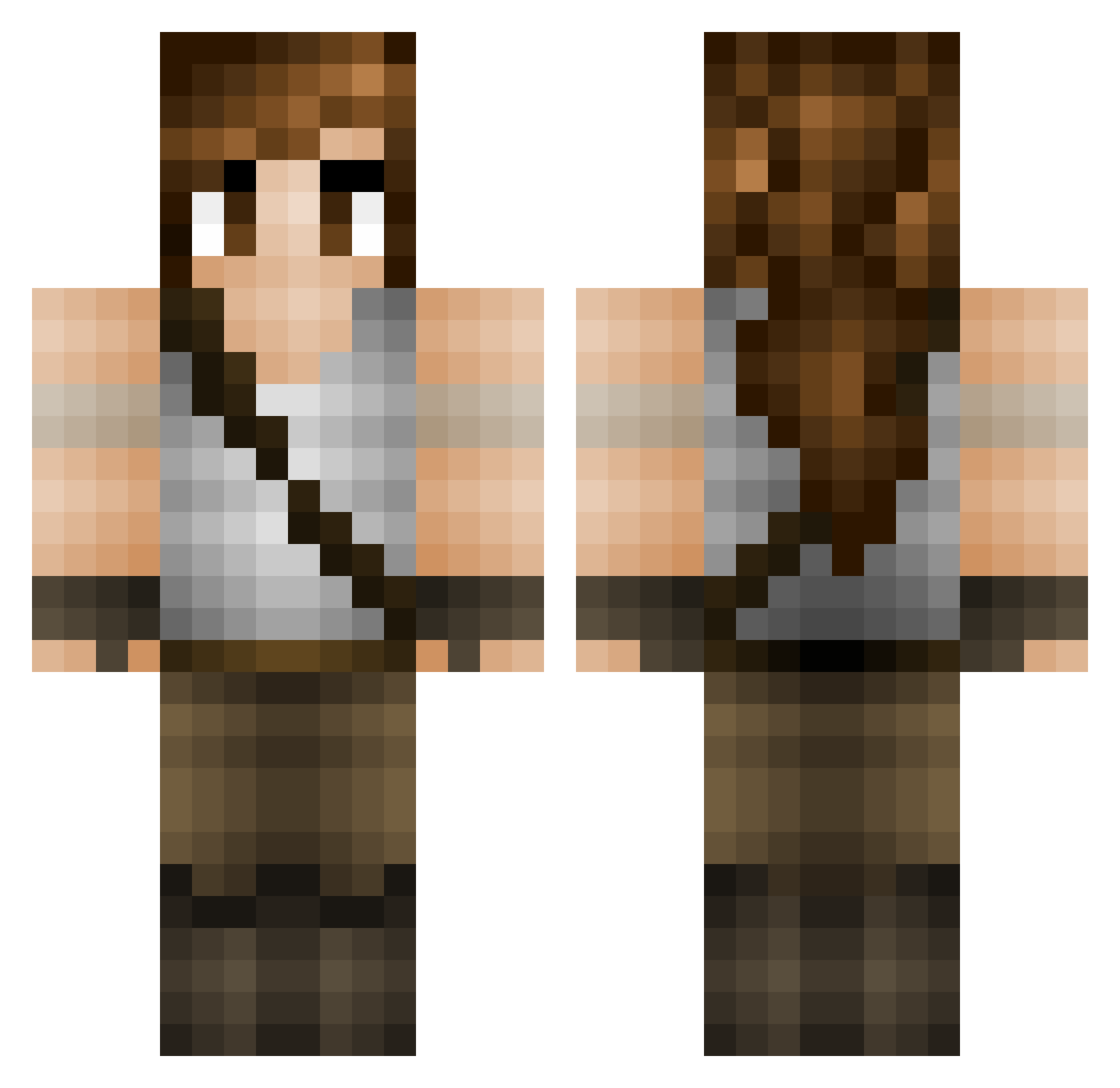 Ashyyysss Minecraft skin, front and back view