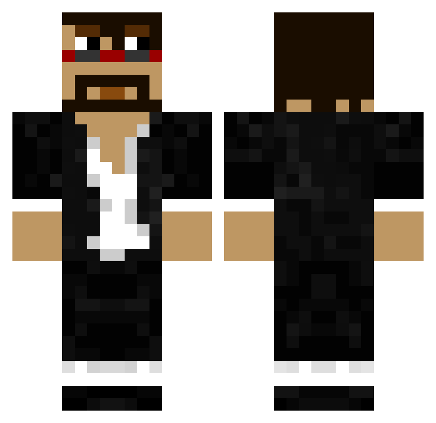 Bananapudding7 Minecraft skin, front and back view